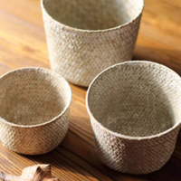 Natural Woven Round Storage Basket