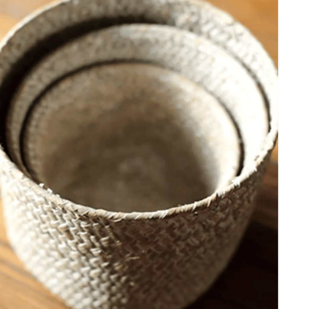 Natural Woven Round Storage Basket - RusticReach