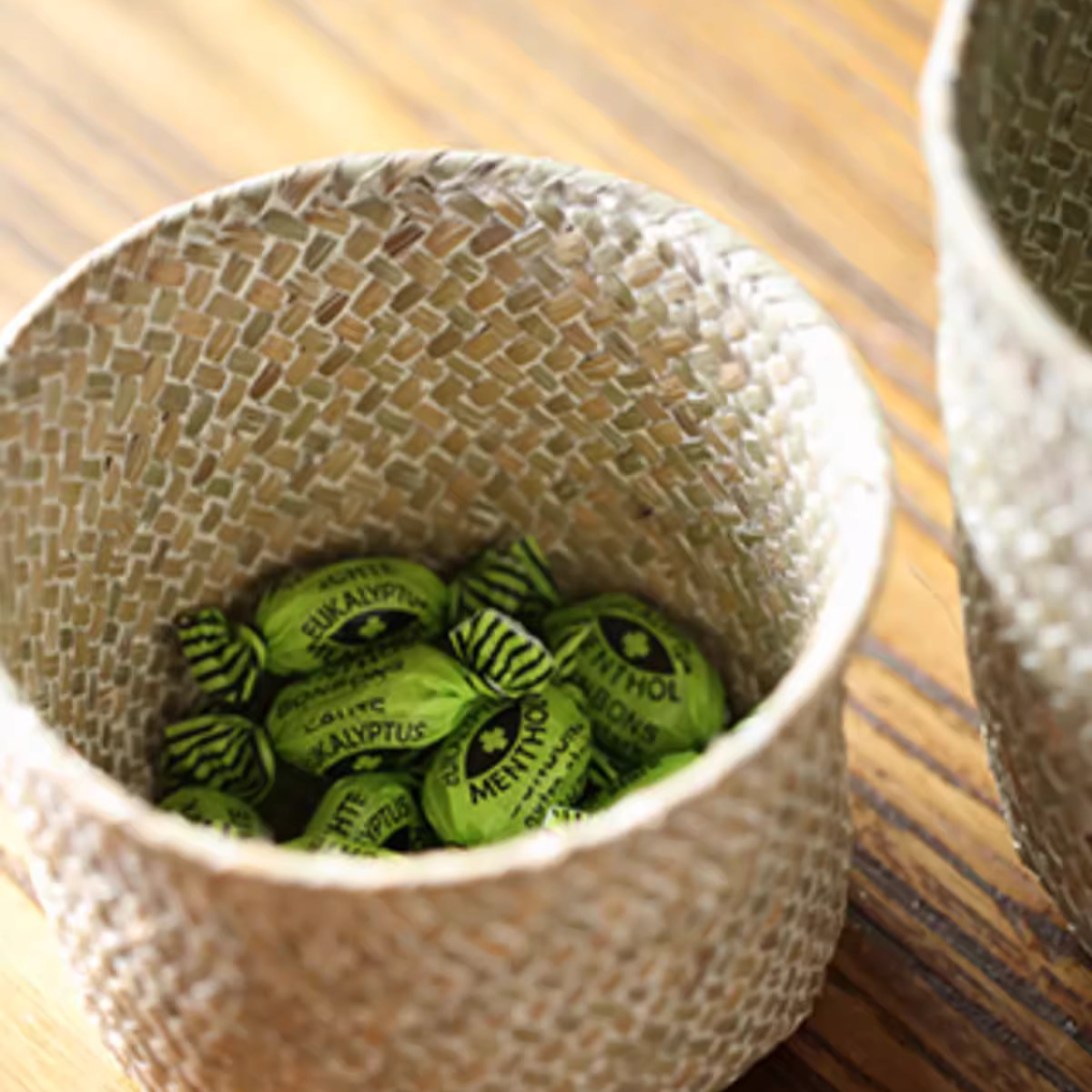 Natural Woven Round Storage Basket