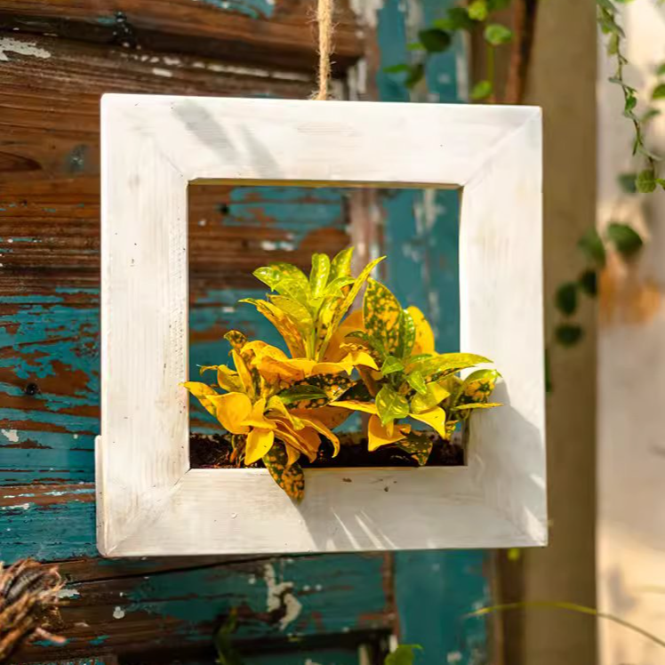 Wood Hanging Floral Frame