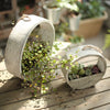 Solid Wood Hanging Planter Round Shape Planter - RusticReach