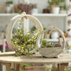 Solid Wood Hanging Planter Round Shape Planter - RusticReach