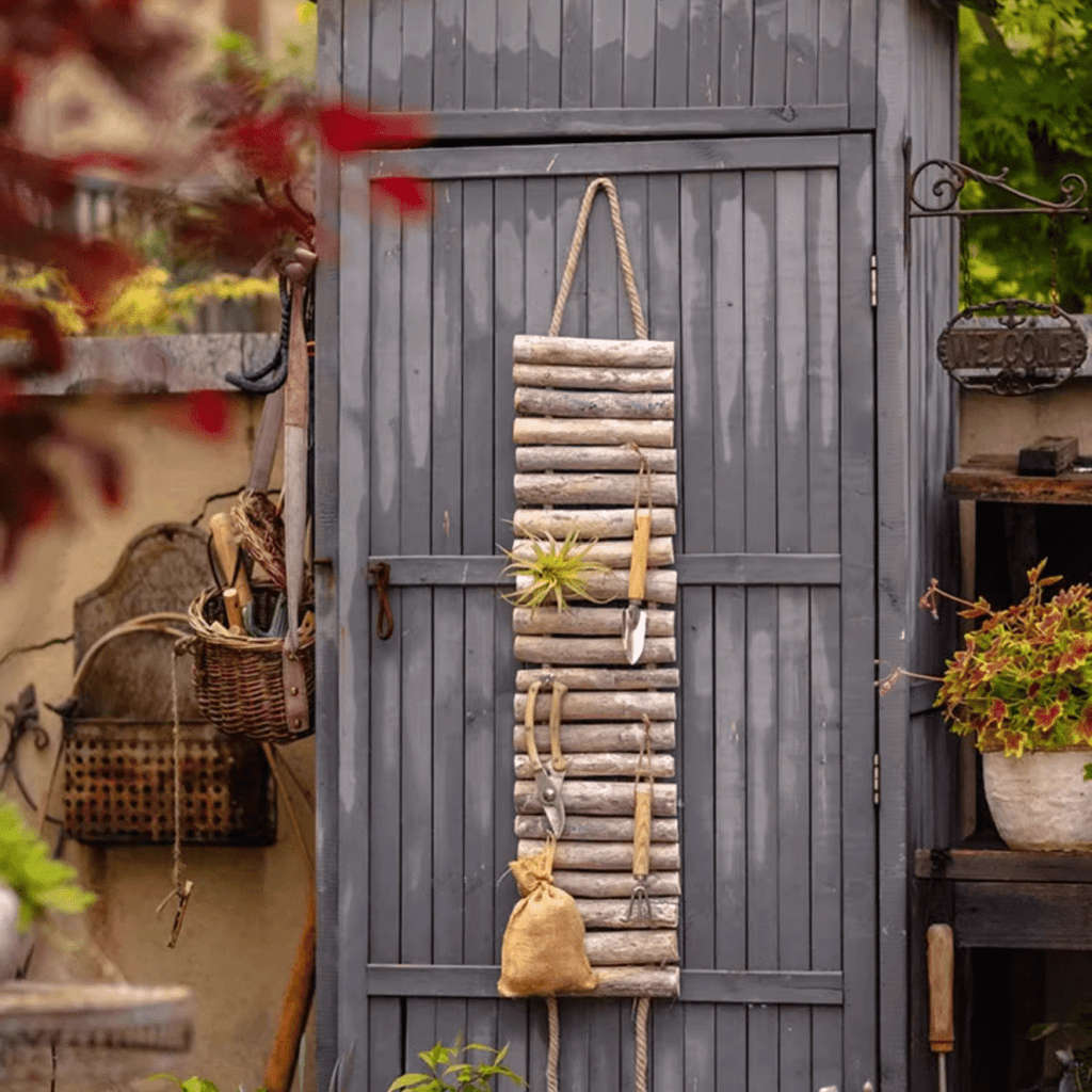 Rustic Wood Ladder Wall Décor Tool Organizer - RusticReach