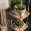 Wooden Rope Hanging Plant Shelf - RusticReach