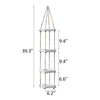 Wooden Rope Hanging Plant Shelf - RusticReach