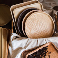 Natural Wood Plate Serving Tray - RusticReach