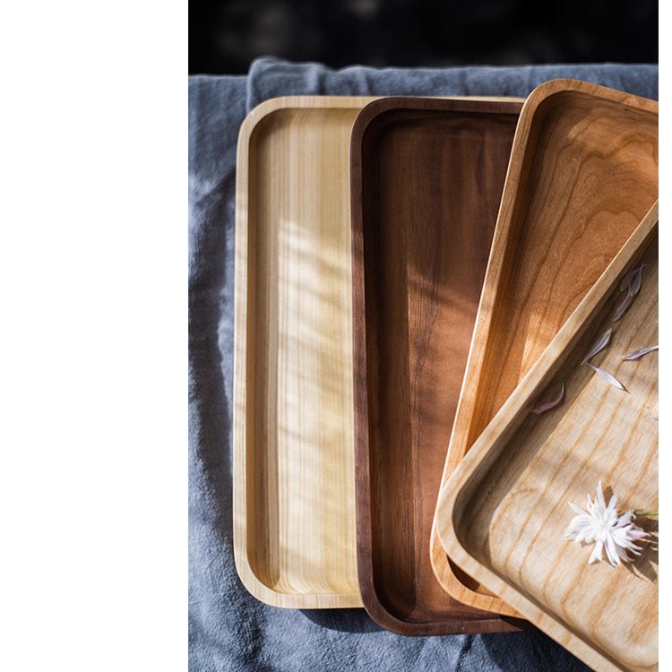 Natural Wood Plate Serving Tray - RusticReach