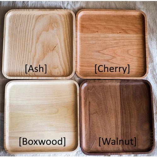 Natural Wood Plate Serving Tray - RusticReach