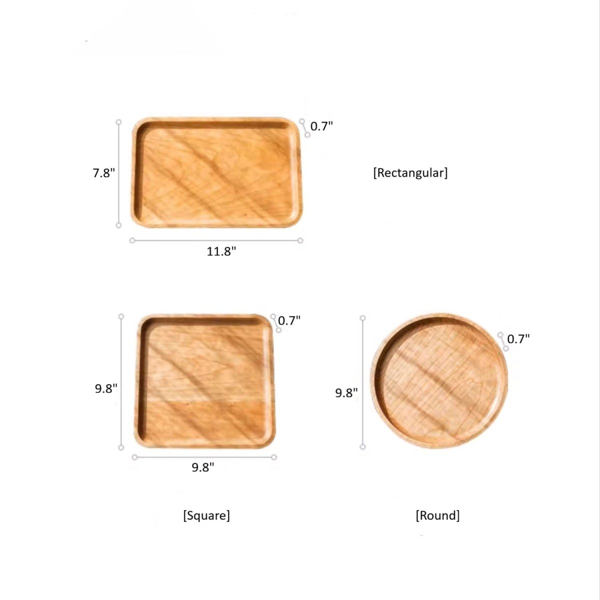 Natural Wood Plate Serving Tray - RusticReach