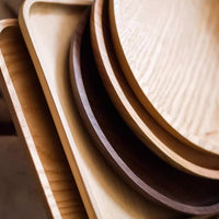 Natural Wood Plate Serving Tray - RusticReach