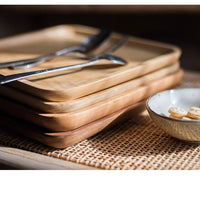Natural Wood Plate Serving Tray - RusticReach