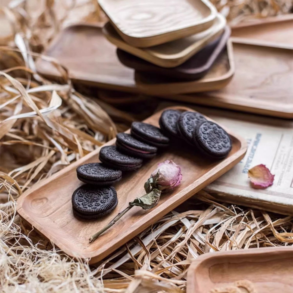 Solid Wood Snack Plate - RusticReach