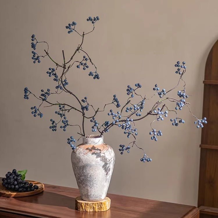 Zen Style Blue Berry Stem 37.5" Tall - RusticReach