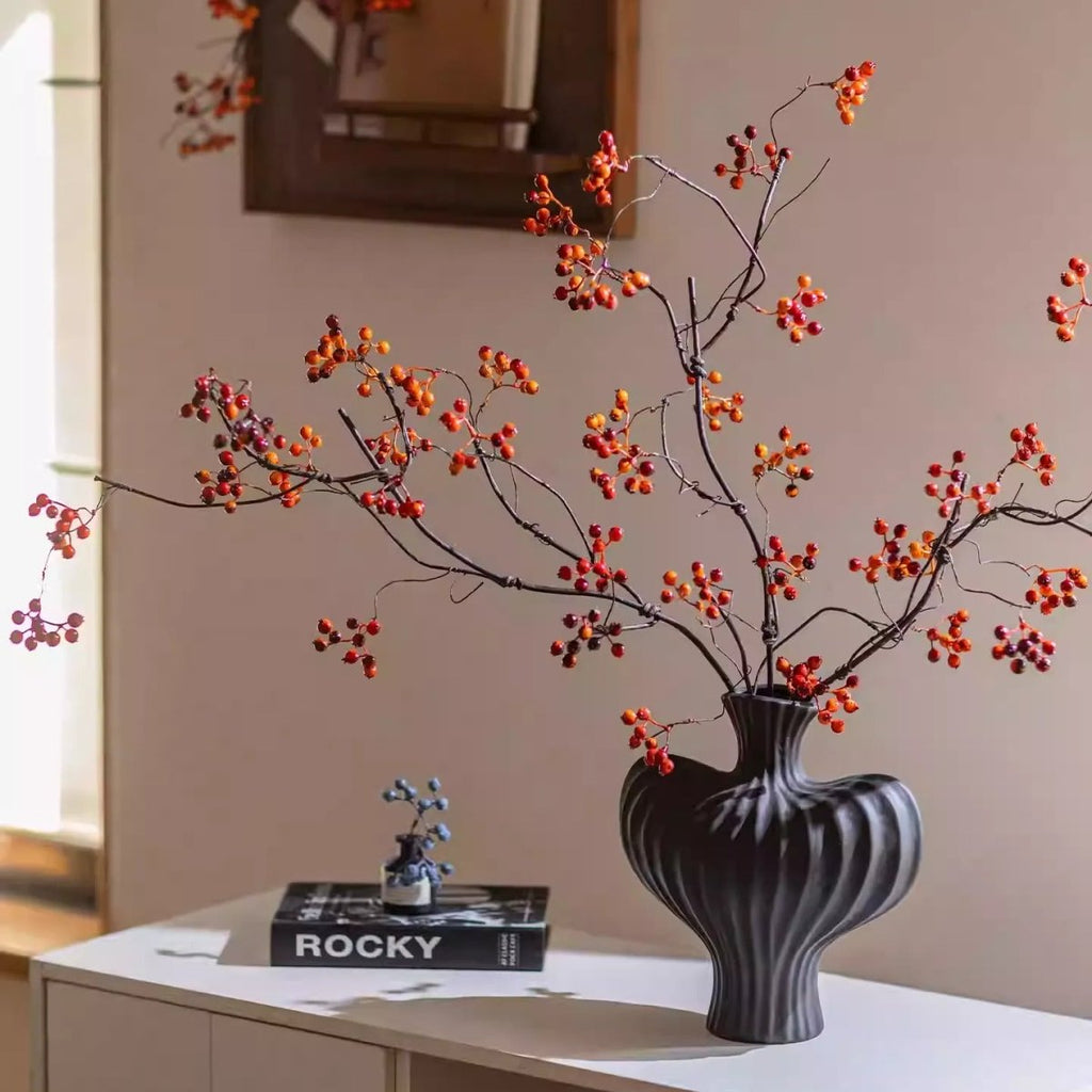 Zen Style Red Berry Stem 37.5" Tall - RusticReach
