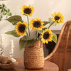 One - Head Artificial Sunflower Stem 19.7" Tall - RusticReach