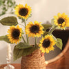One - Head Artificial Sunflower Stem 19.7" Tall - RusticReach