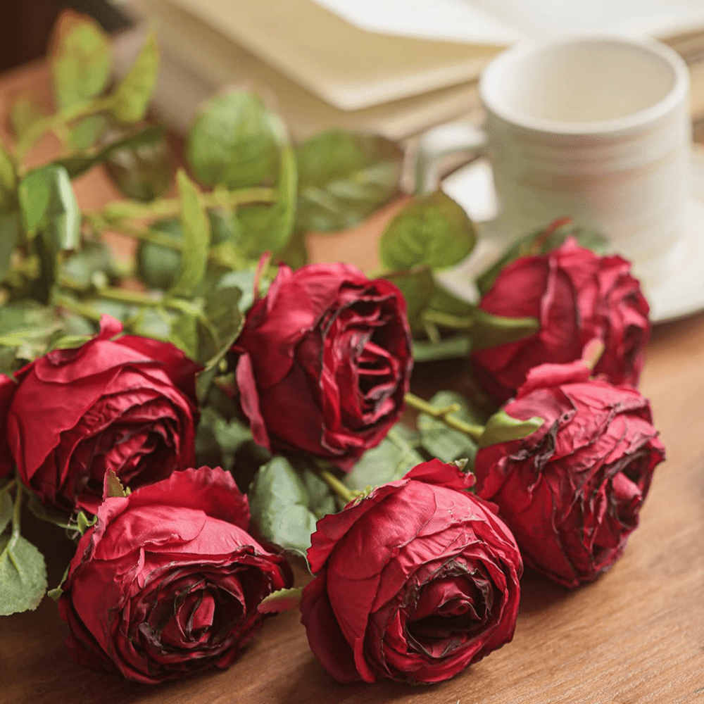 Artificial Single Rose Stem 28.7" Tall - RusticReach