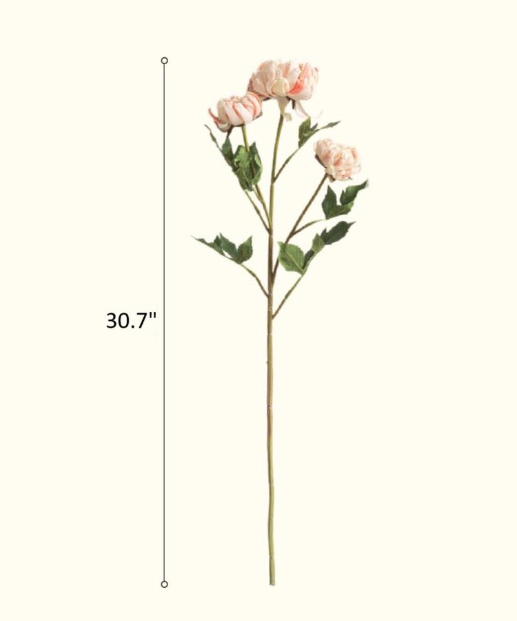 Three - Head Seattle Dahlia Flower Stem 30.7" Tall - RusticReach