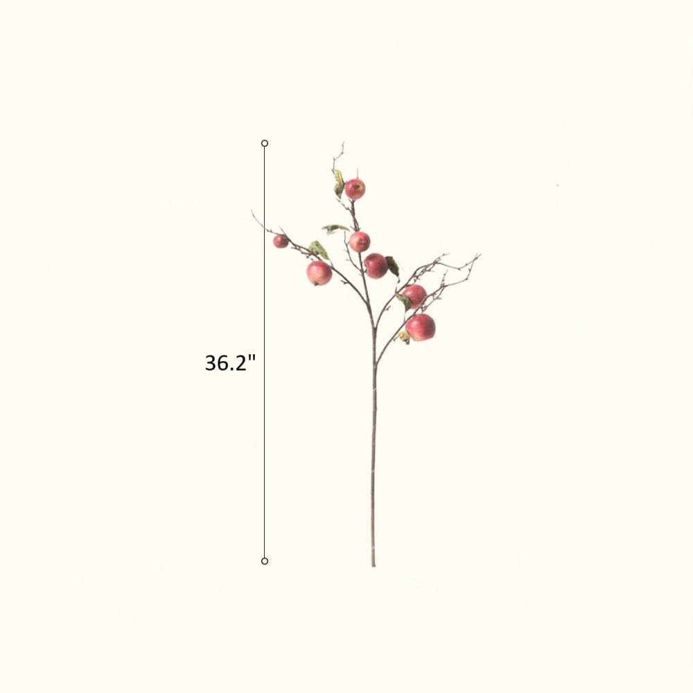 Faux Red Apple Branch Stem 36" Tall - RusticReach