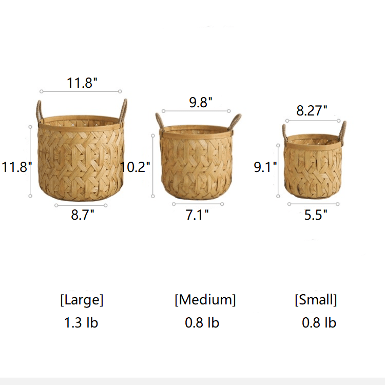 Bamboo Woven Storage Basket - RusticReach