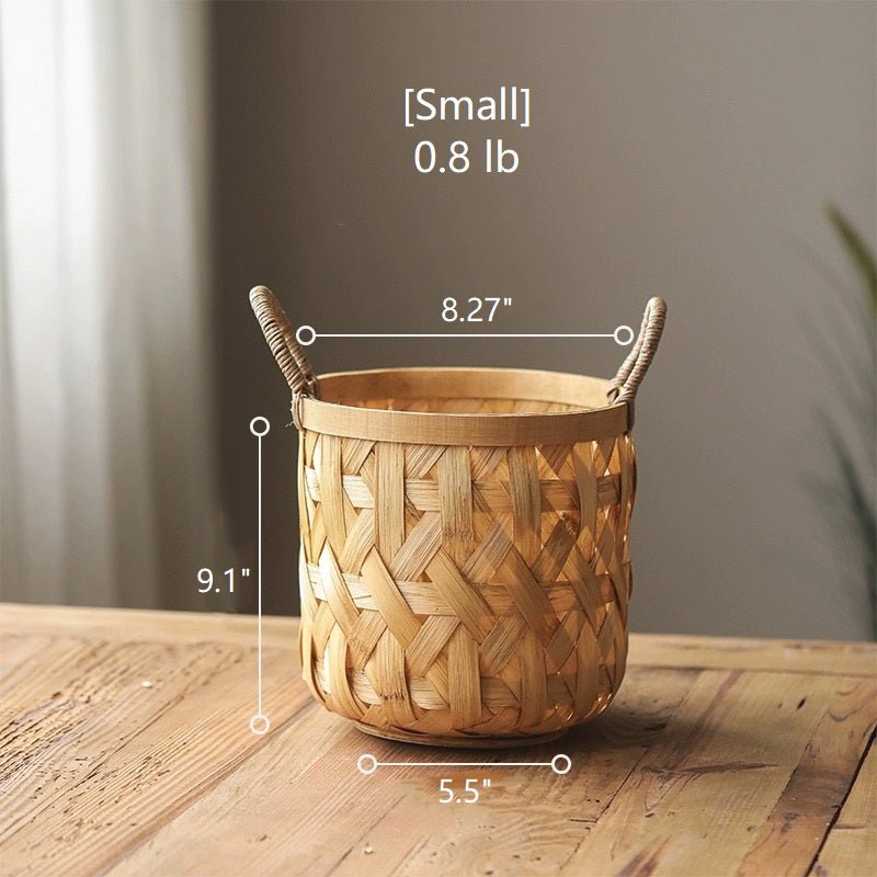 Bamboo Woven Storage Basket - RusticReach