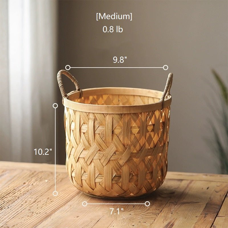 extra large woven basket for plants Bamboo Woven Storage Basket