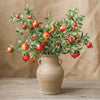 Big Fruit Faux Pomegranate Stem 32" Tall - RusticReach