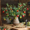 Big Fruit Faux Pomegranate Stem 32" Tall - RusticReach