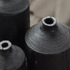 Black Wooden Vase Narrow Neck Decorative Bottle - RusticReach