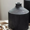 Black Wooden Vase Narrow Neck Decorative Bottle - RusticReach