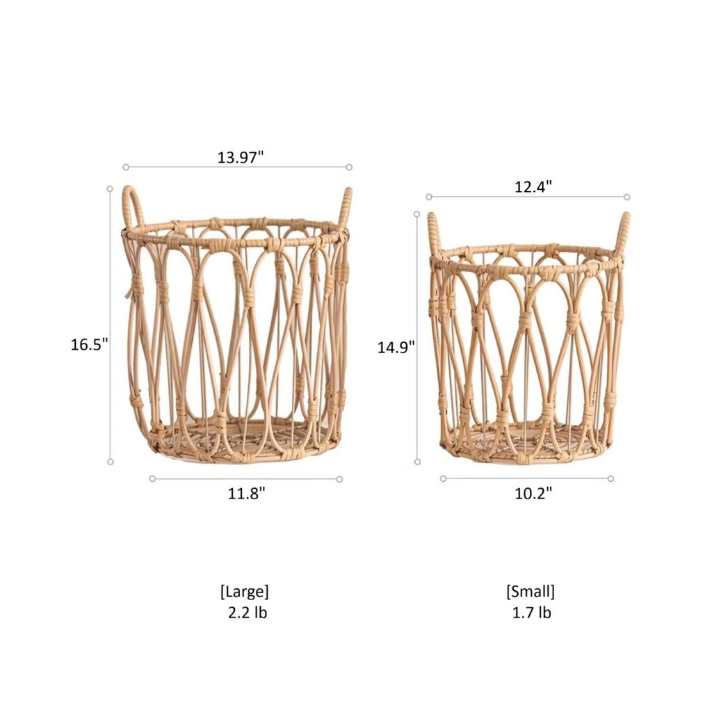 Bohemian Open - Weave Rattan Basket - RusticReach
