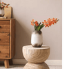 Watertight Brown Imprint Ceramic Vase - RusticReach