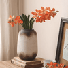Watertight Brown Imprint Ceramic Vase - RusticReach