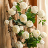 White Cabbage Rose Stem 20.8" Tall - RusticReach