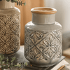 Domino Embossed Pattern Vase - RusticReach