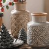 Domino Embossed Pattern Vase - RusticReach