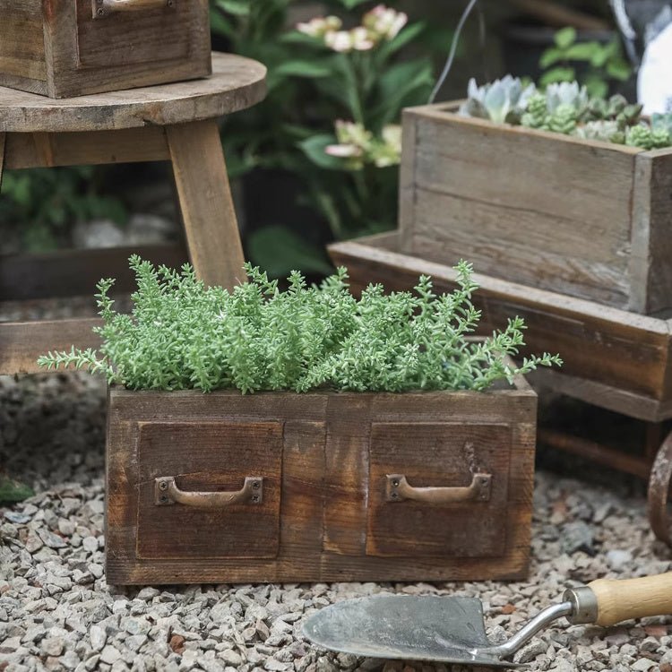 Farmhouse Wooden Box for Succulents or Flowers - RusticReach