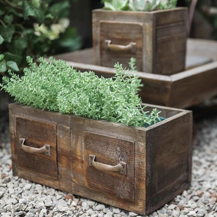 Farmhouse Wooden Box for Succulents or Flowers - RusticReach
