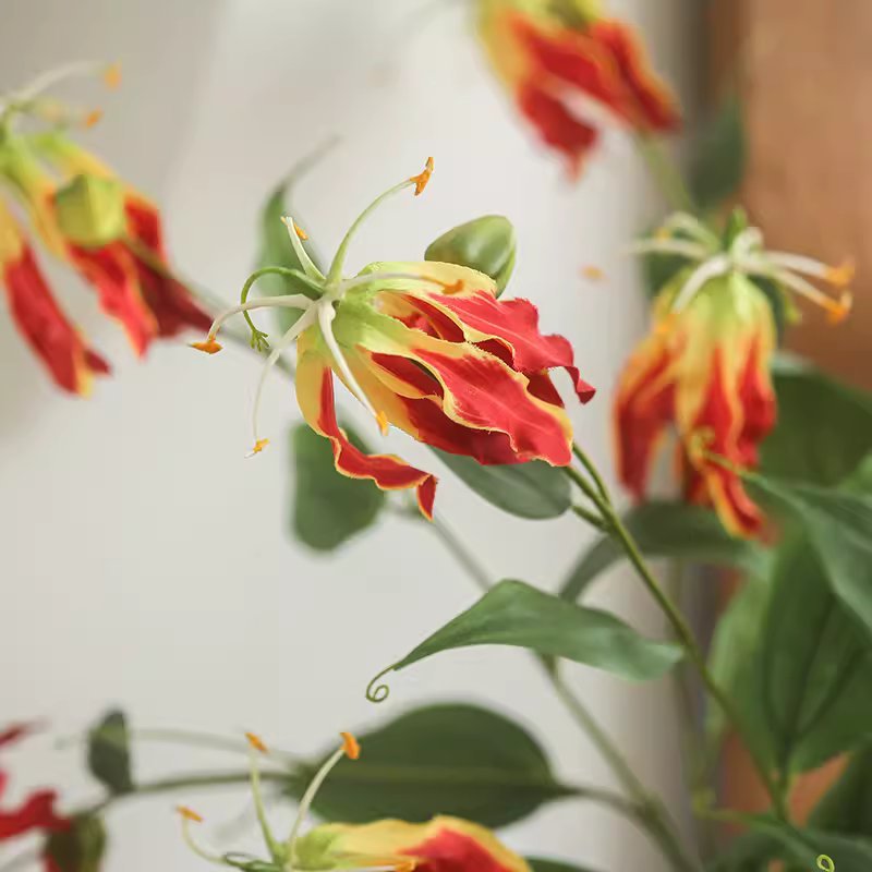 Faux Fire Lily Stem 31.9" Tall - RusticReach