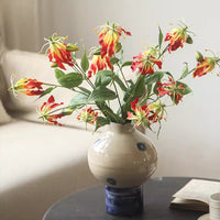 Faux Fire Lily Stem 31.9" Tall