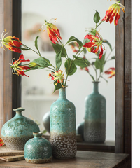 Faux Fire Lily Stem 31.9" Tall