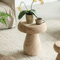 Wooden Fungi-Inspired Side Table