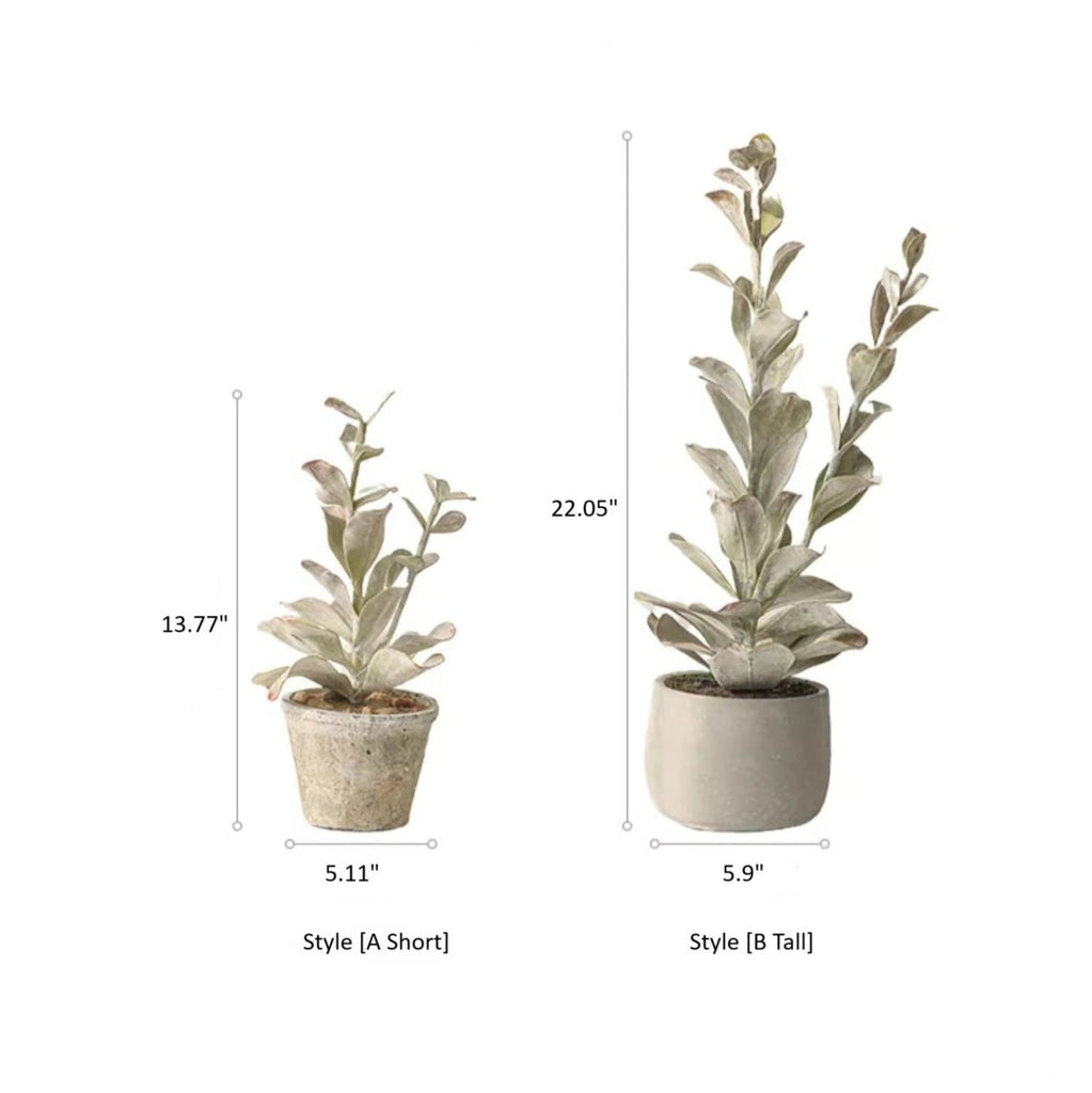 Realistic Green Plant in Ceramic Pot - RusticReach