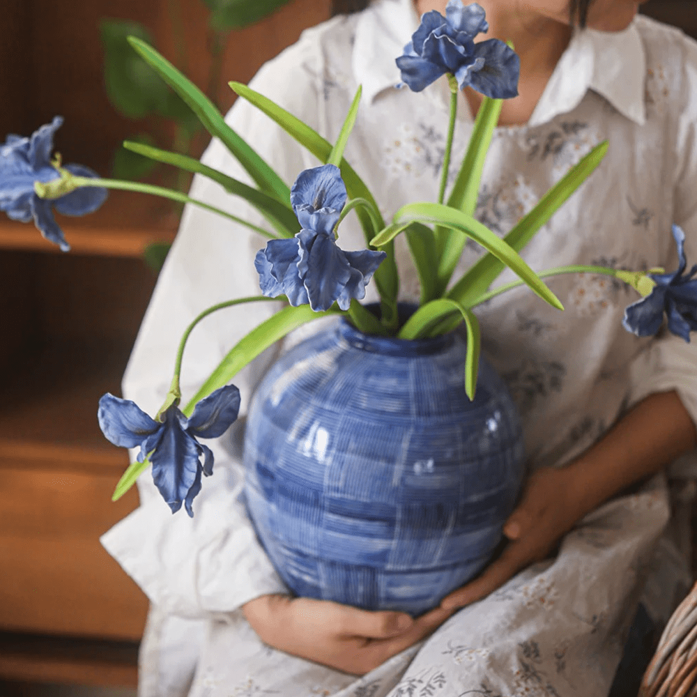 Silk Iris Flower 22" Tall - RusticReach
