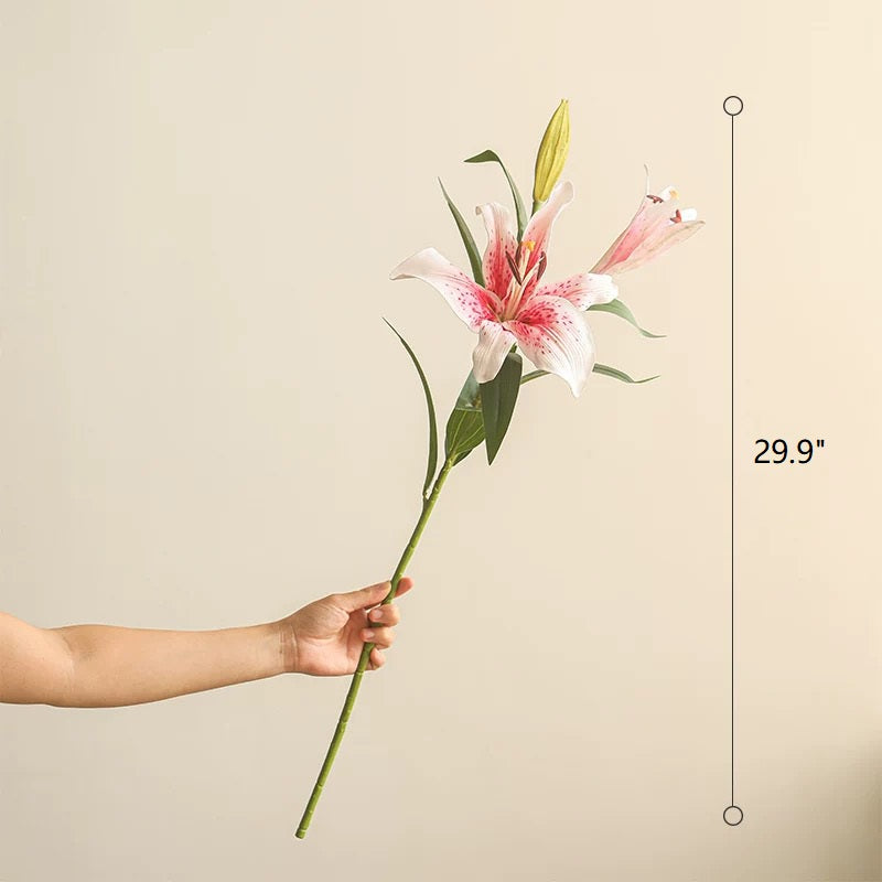 Artificial Real Touch Lily Stem 30" Tall