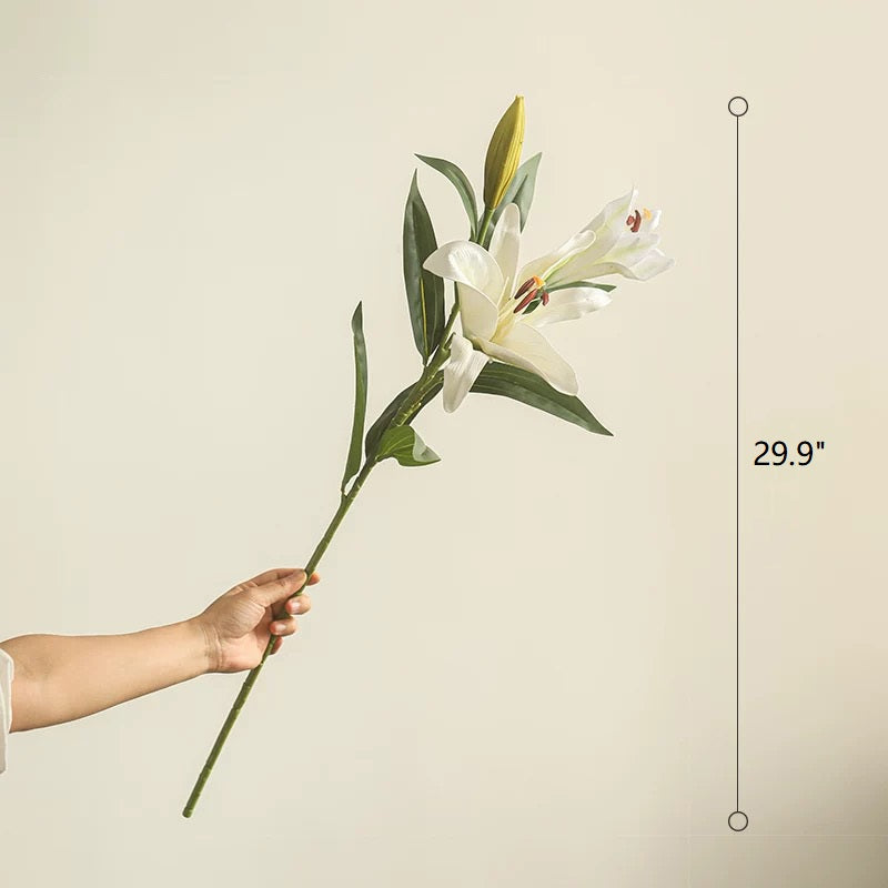 Artificial Real Touch Lily Stem 30" Tall