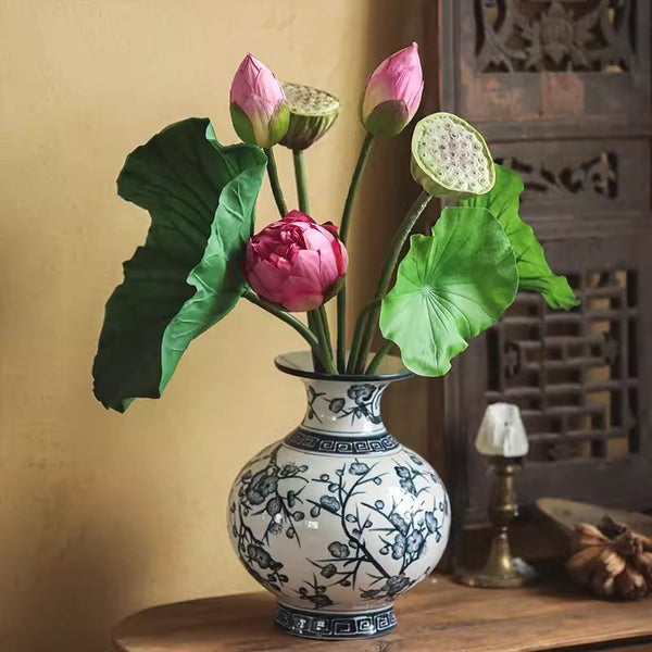 Artificial Lotus Flower and Seedpod - RusticReach
