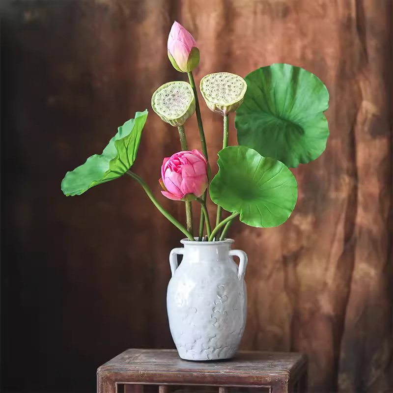 Artificial Lotus Flower and Seedpod - RusticReach