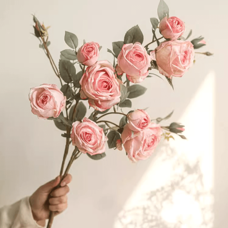 Miriya Large Rose Flower Stem 25.2" Tall - RusticReach