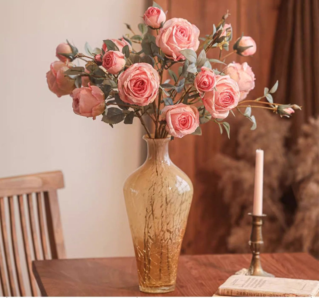 Miriya Large Rose Flower Stem 25.2" Tall - RusticReach